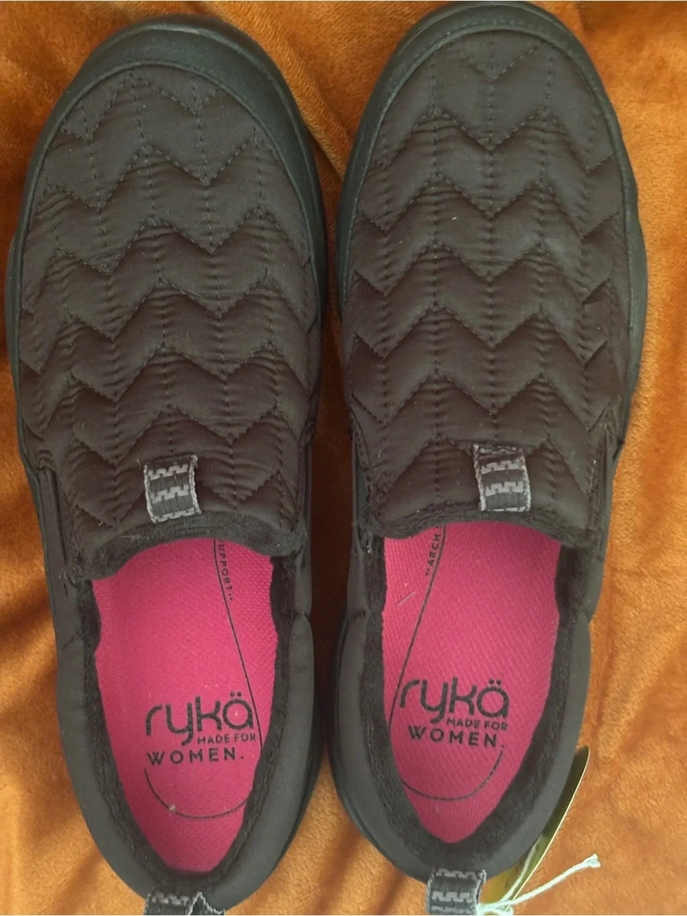 Ryka Quilted Slip-On Sneakers in Black size 10 NWT